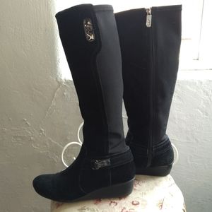 Anne Klein Sport Draft Leather & Neoprene Boot